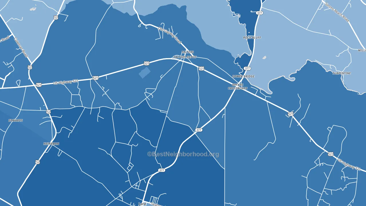 29590, SC block-group political-lean map