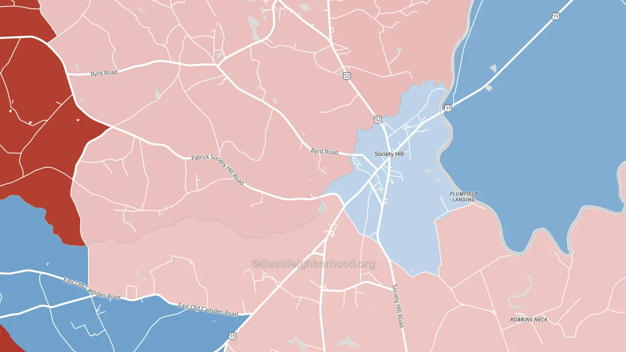 29593, SC block-group political-lean map