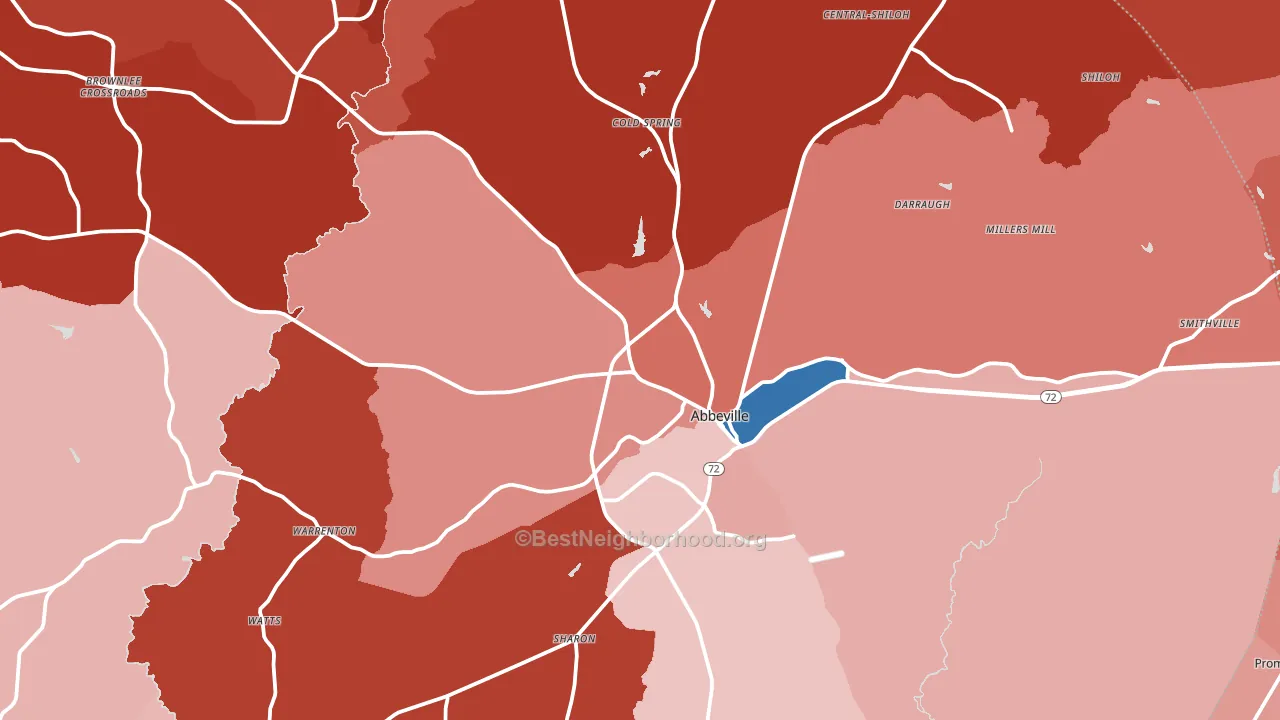 29620, SC block-group political-lean map