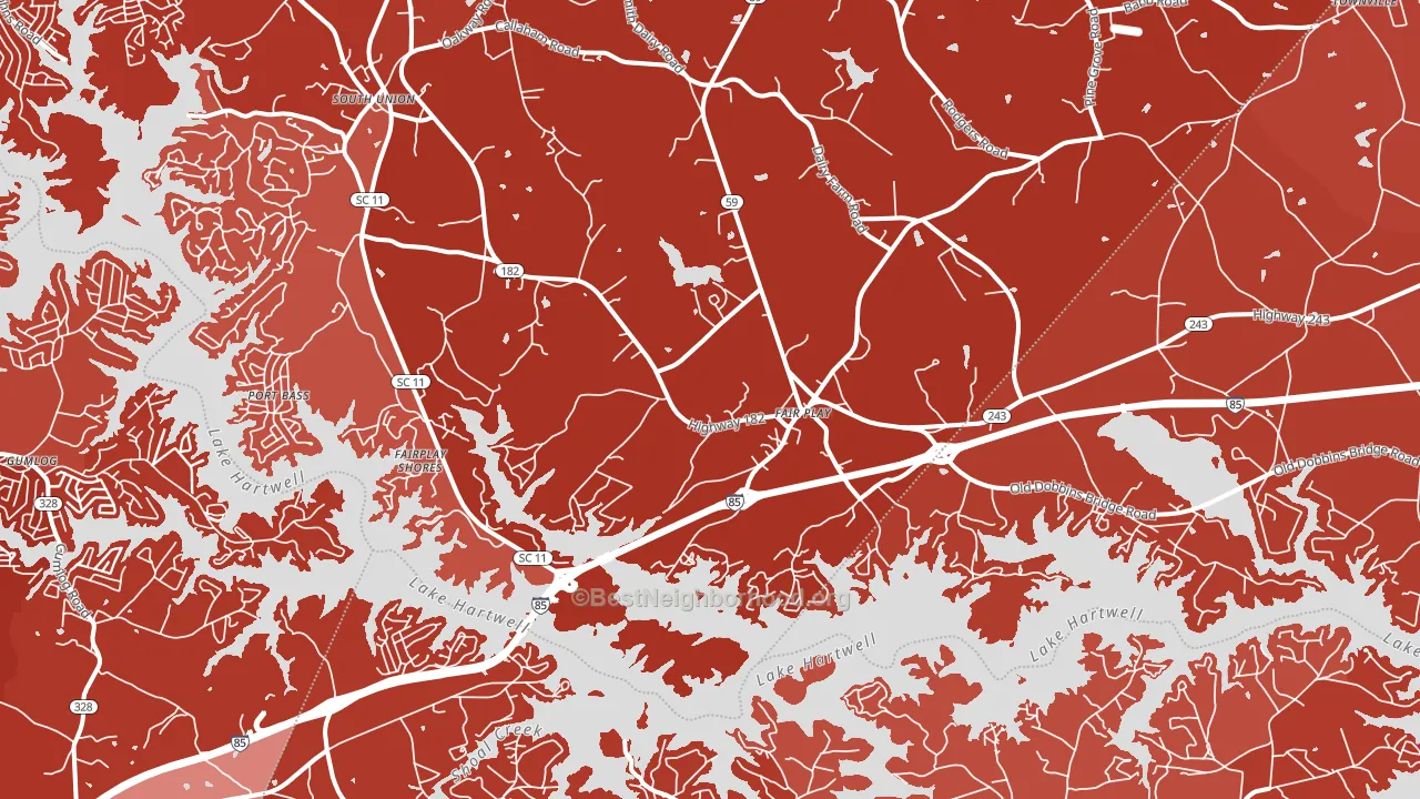 29643, SC block-group political-lean map