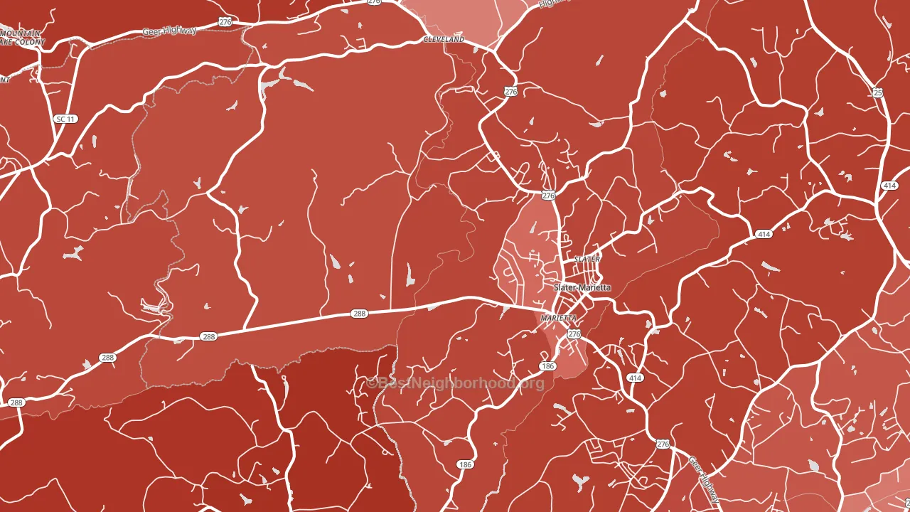 29661, SC block-group political-lean map