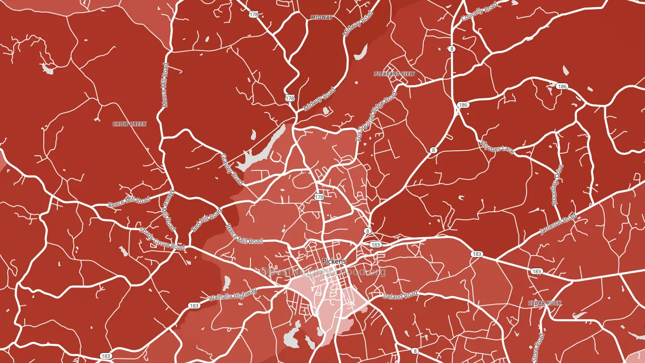 29671, SC block-group political-lean map