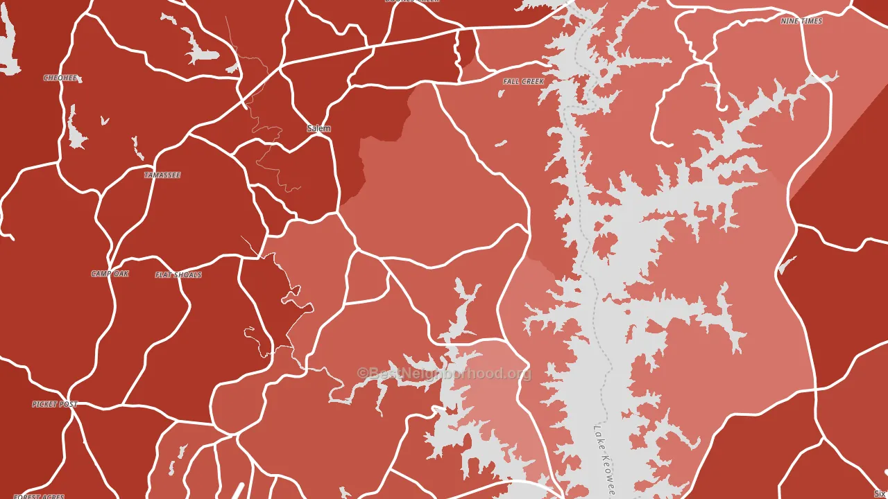 29676, SC block-group political-lean map