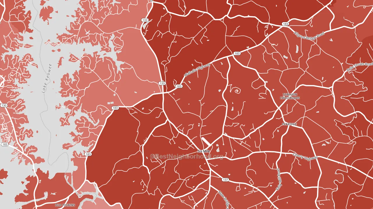 29682, SC block-group political-lean map