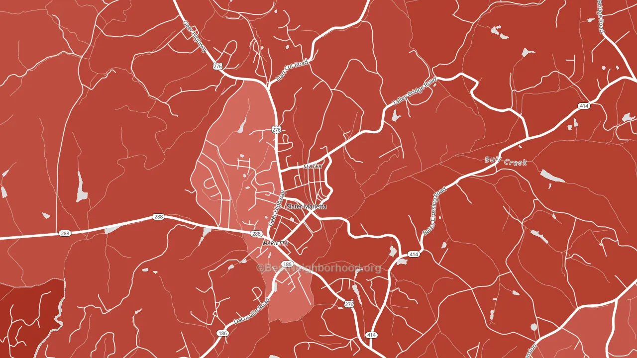 29683, SC block-group political-lean map