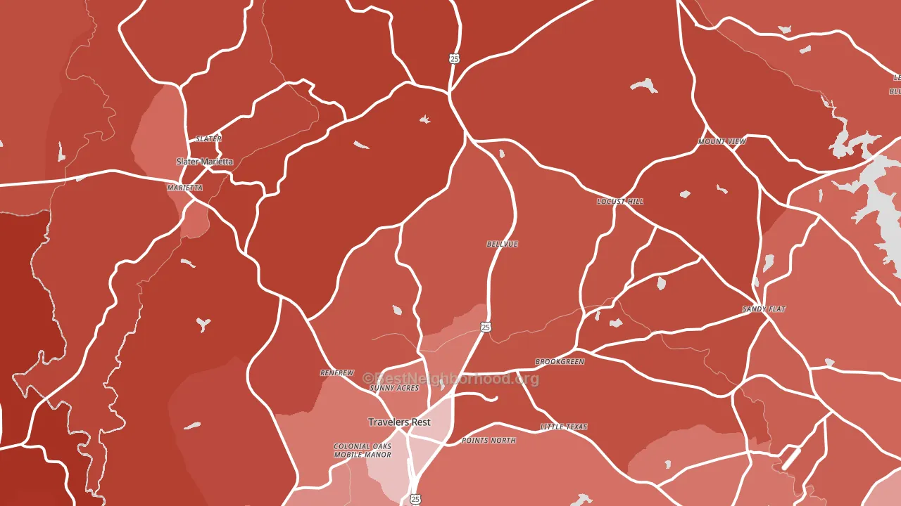 29690, SC block-group political-lean map