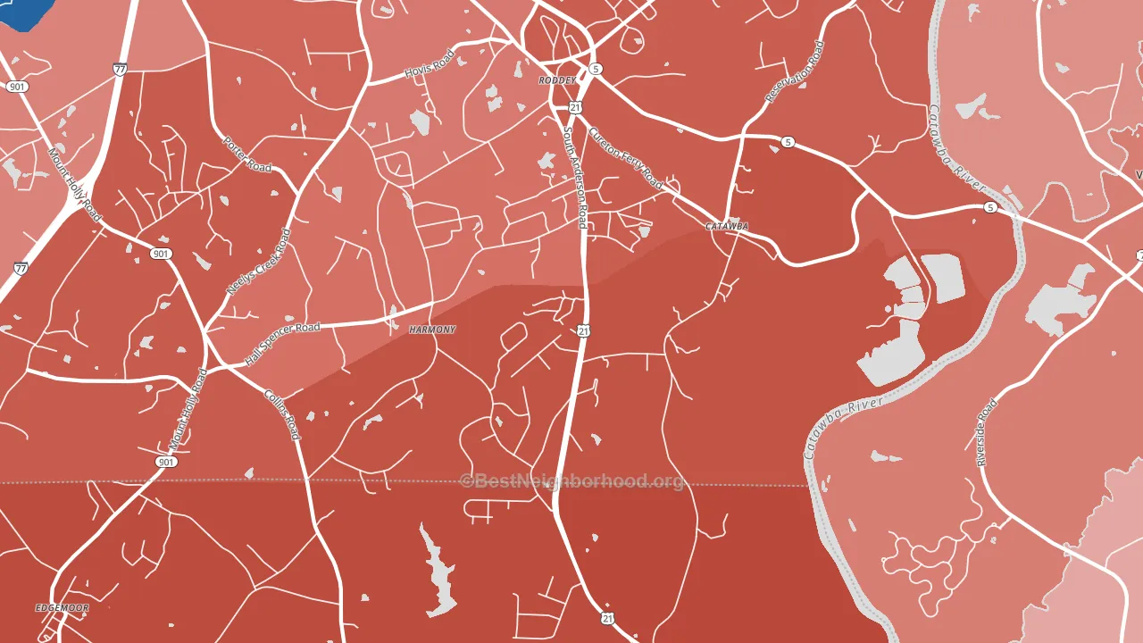 29704, SC block-group political-lean map