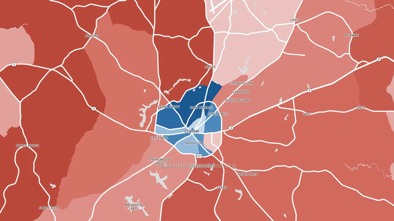 29706, SC block-group political-lean map