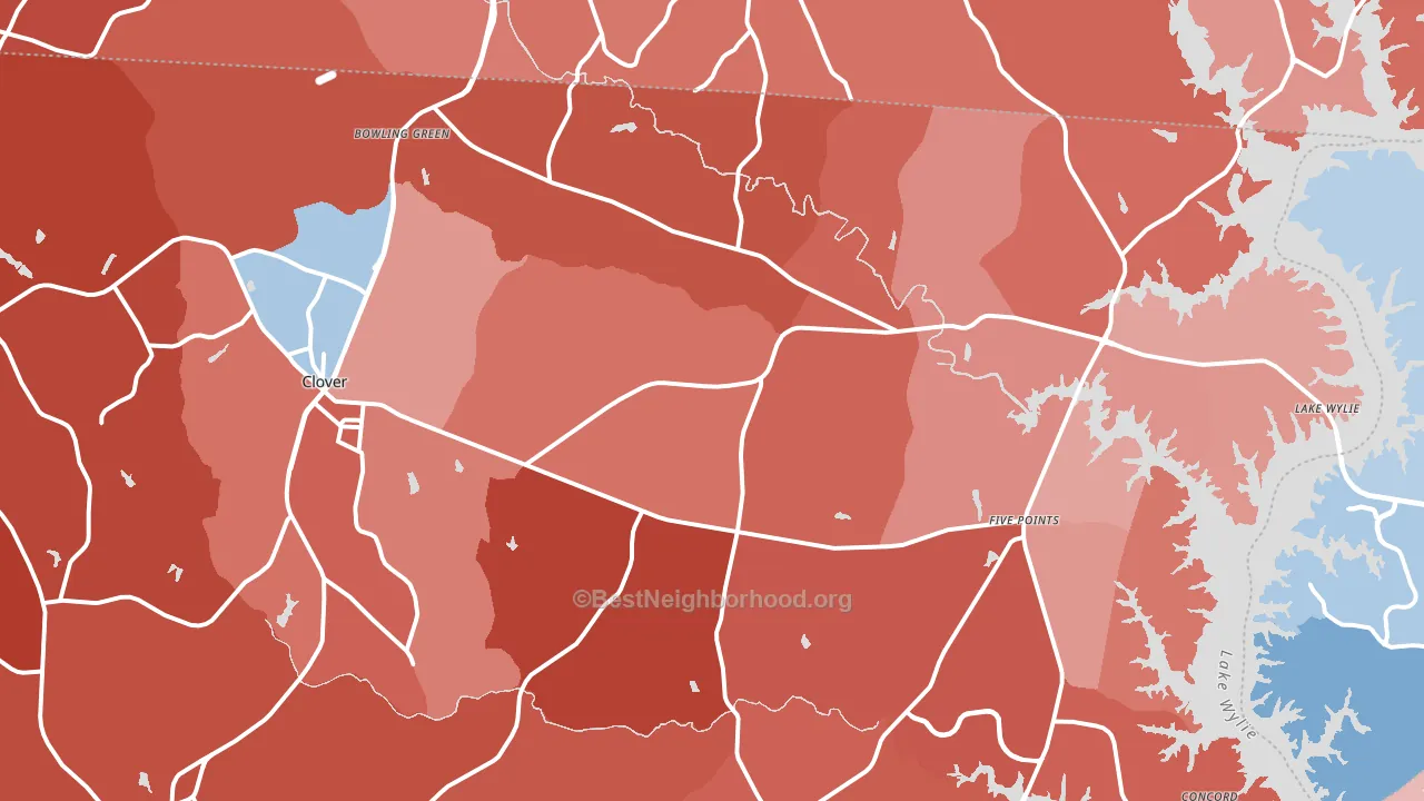 29710, SC block-group political-lean map