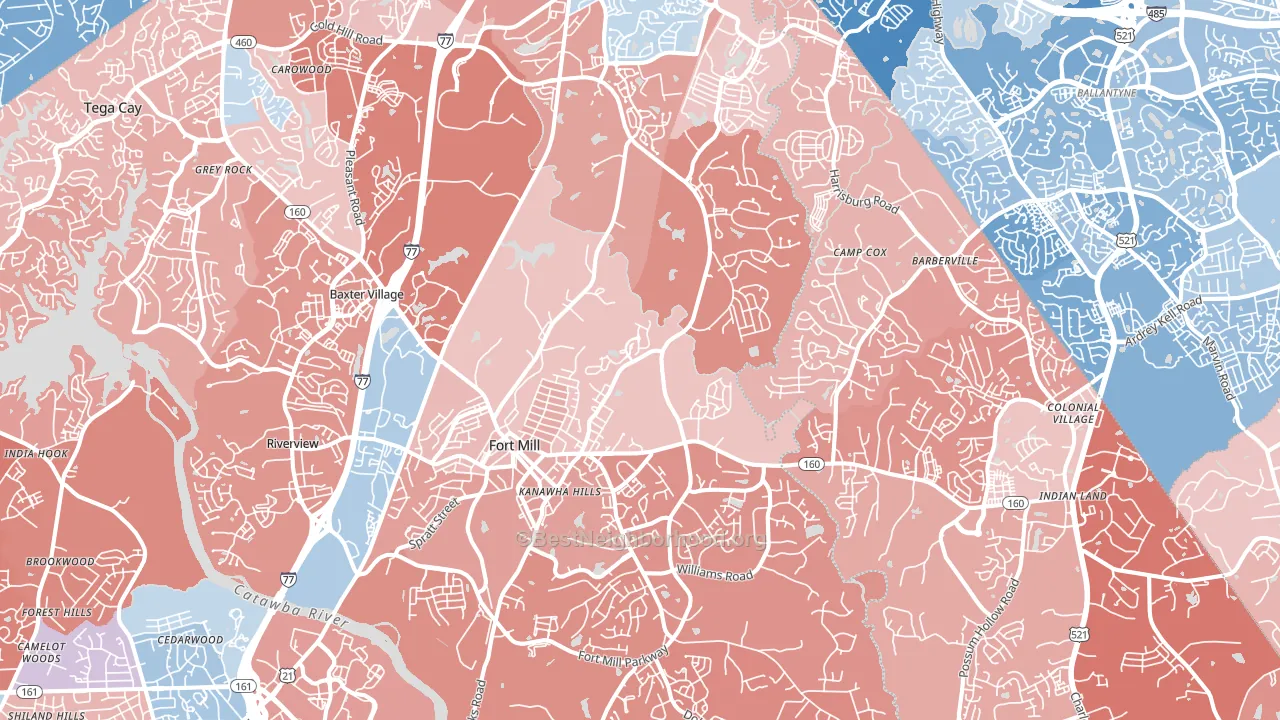 29715, SC block-group political-lean map