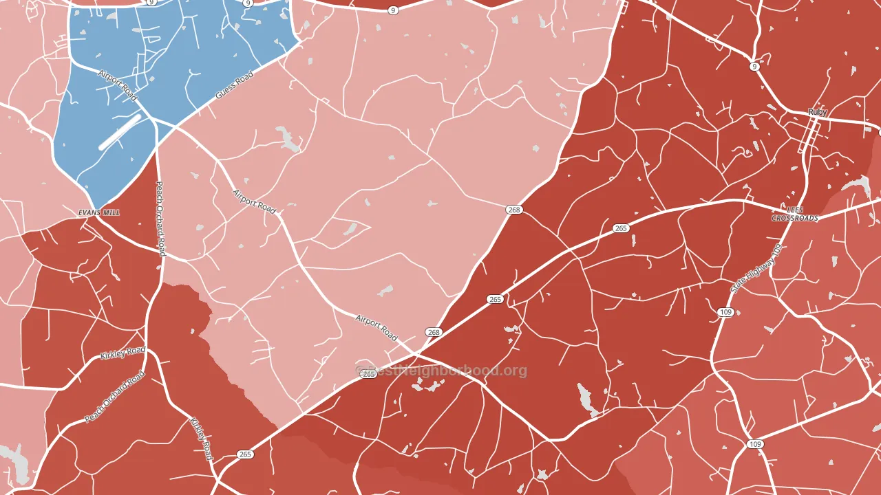 29727, SC block-group political-lean map
