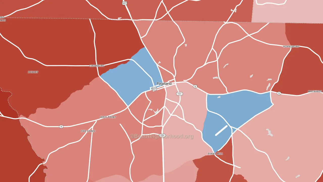 29728, SC block-group political-lean map