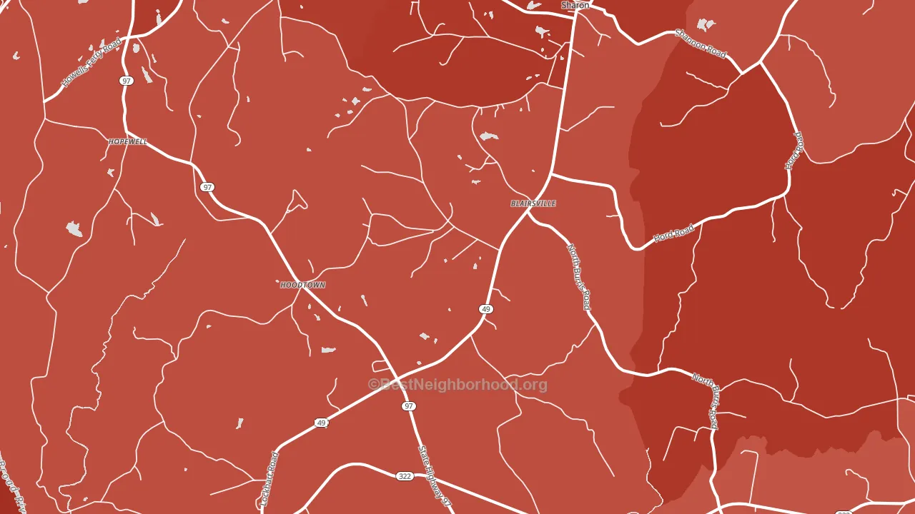 29742, SC block-group political-lean map
