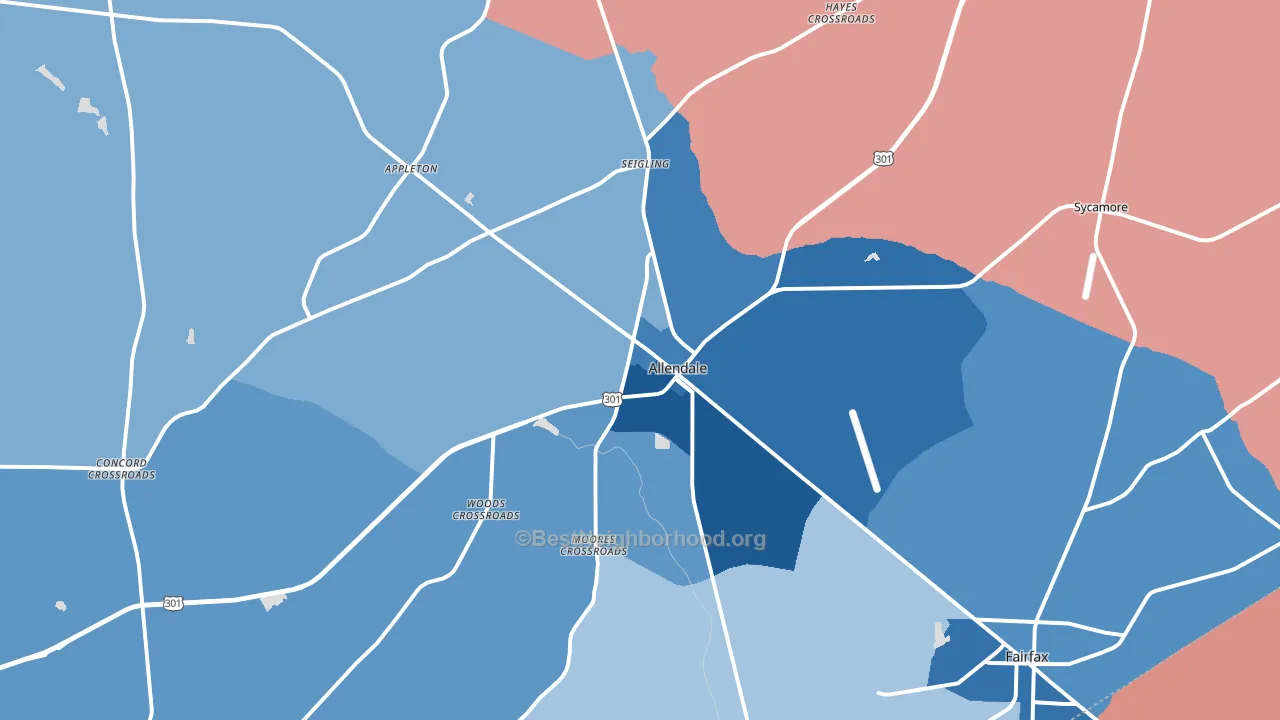 29810, SC block-group political-lean map
