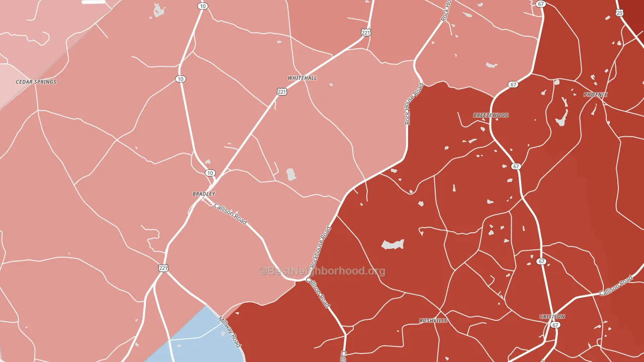 29819, SC block-group political-lean map