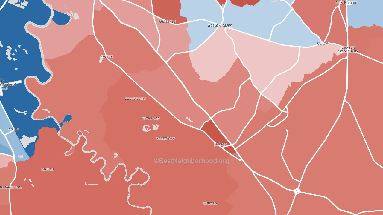 29831, SC block-group political-lean map