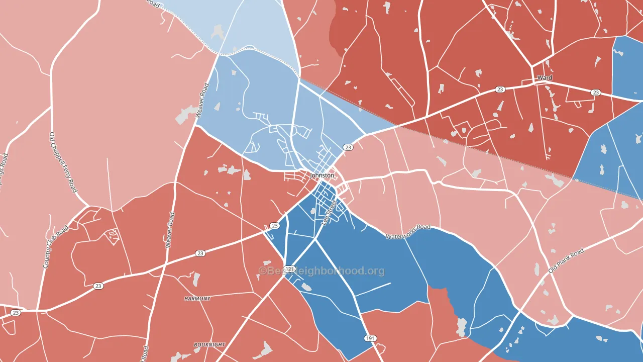 29832, SC block-group political-lean map