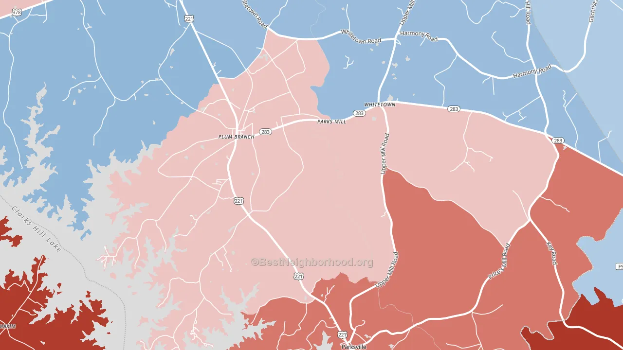 29845, SC block-group political-lean map