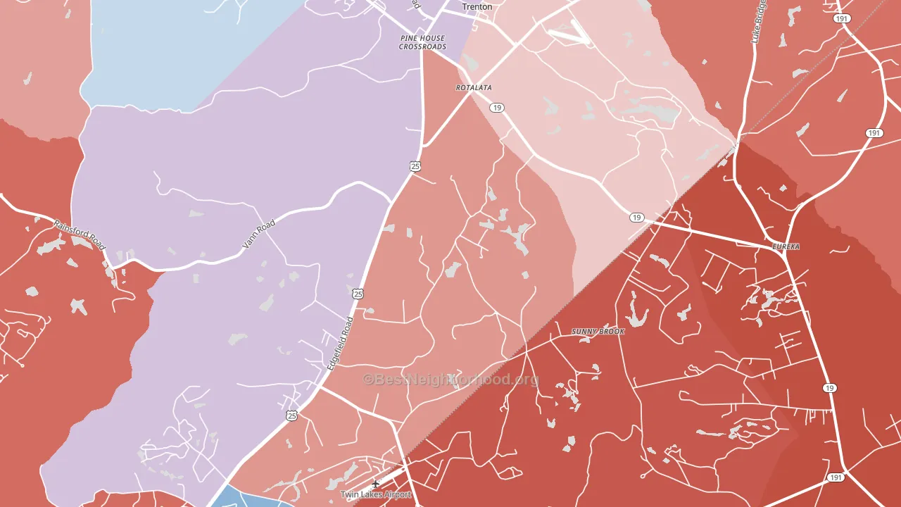 29847, SC block-group political-lean map