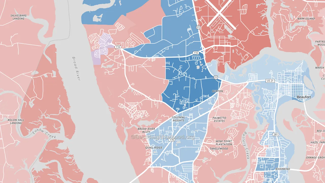 29906, SC block-group political-lean map