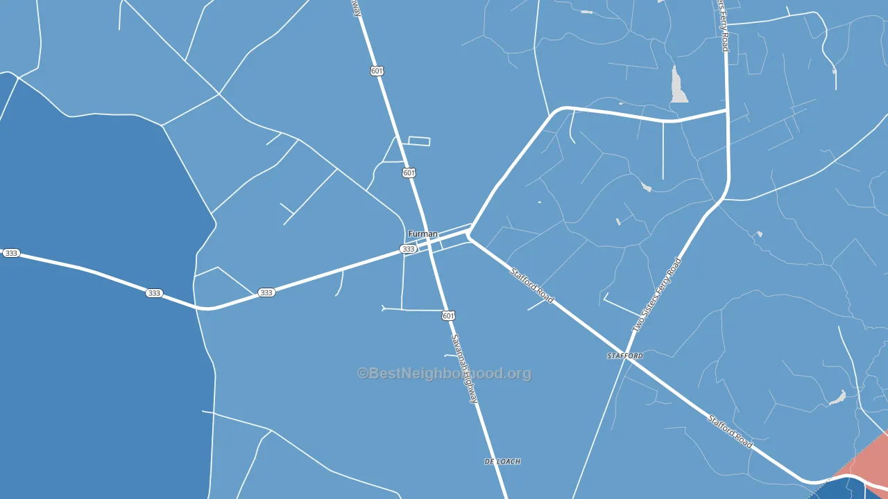 29921, SC block-group political-lean map