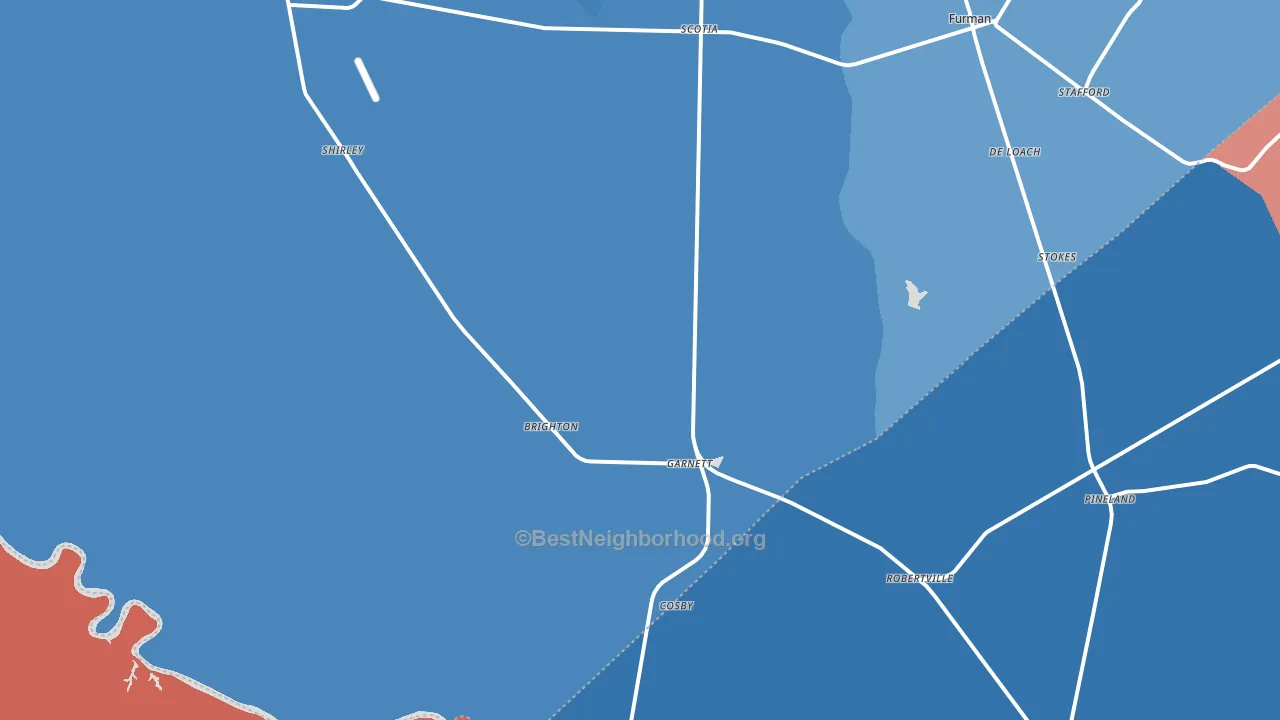 29922, SC block-group political-lean map