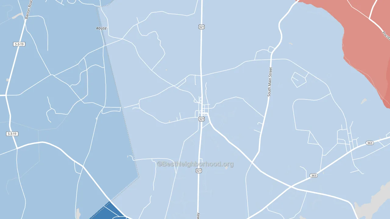 29923, SC block-group political-lean map