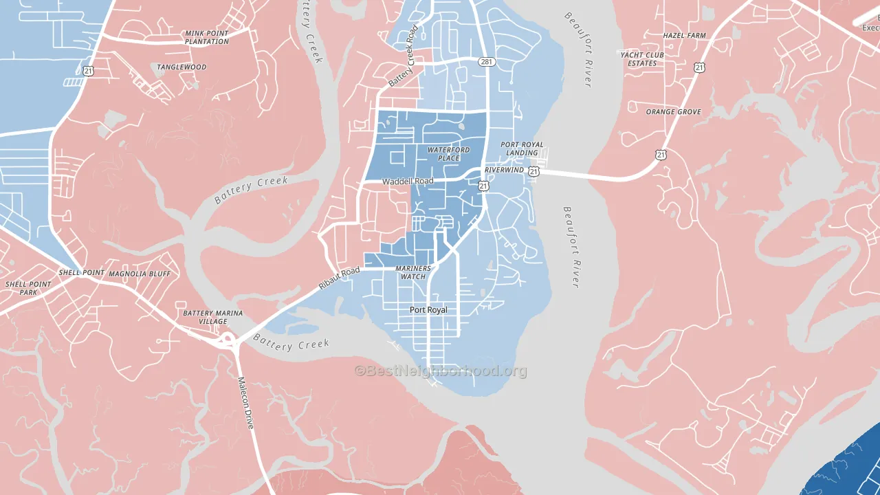 29935, SC block-group political-lean map
