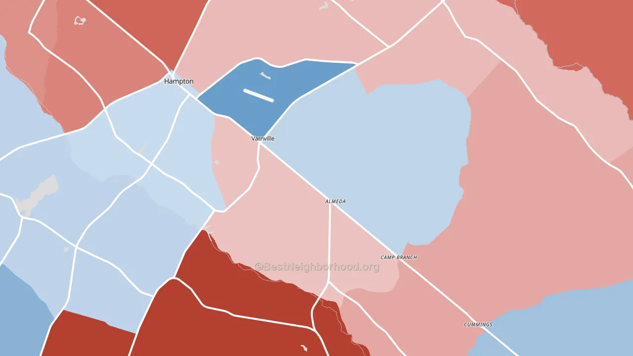 29944, SC block-group political-lean map