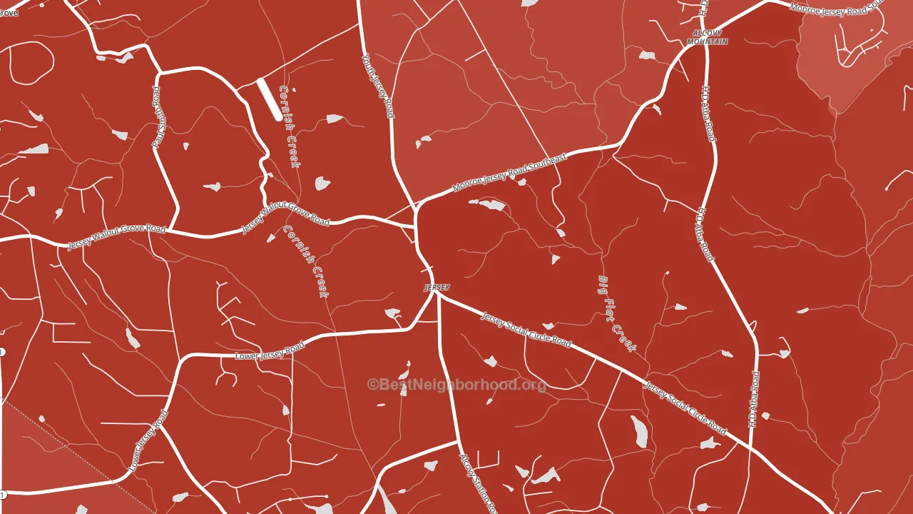 30018, GA block-group political-lean map