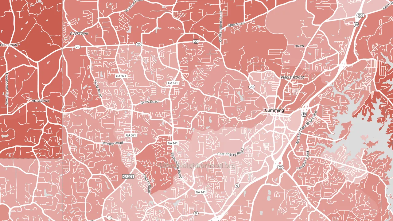 30040, GA block-group political-lean map