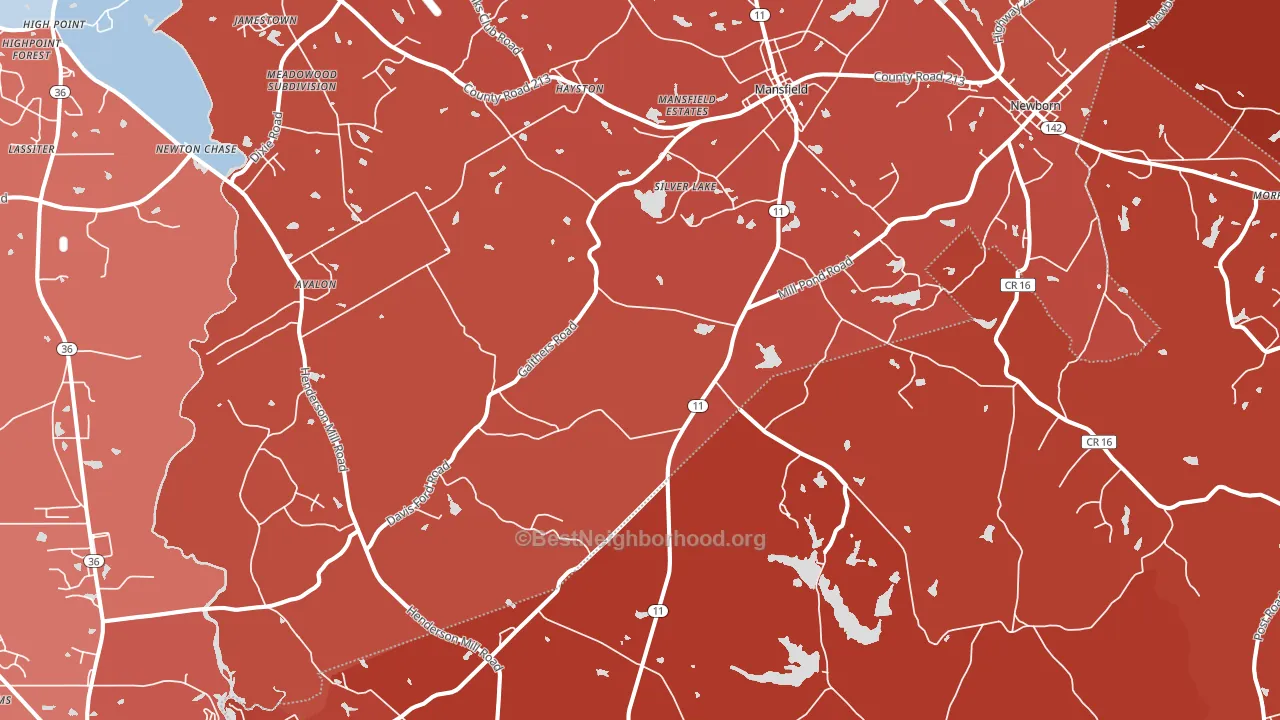 30055, GA block-group political-lean map