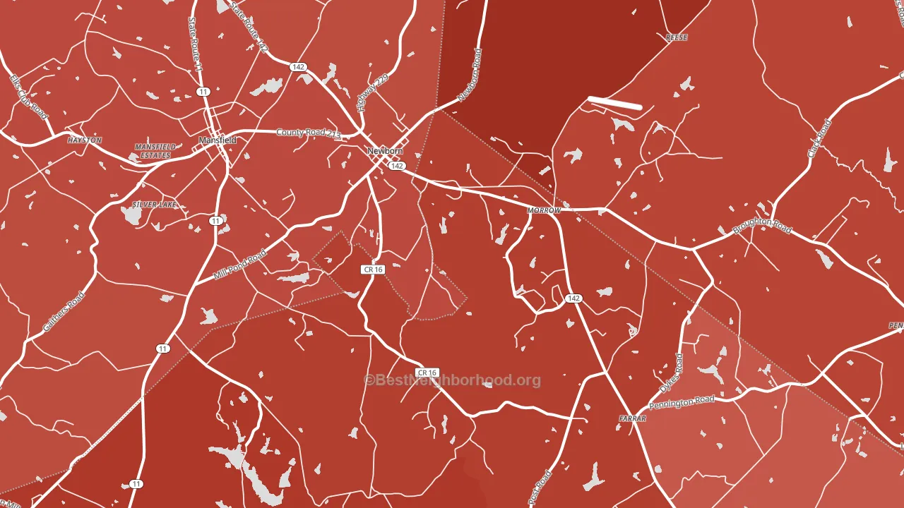 30056, GA block-group political-lean map