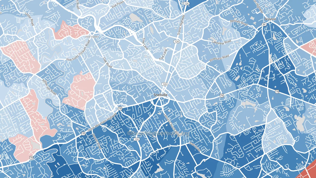 30078, GA block-group political-lean map