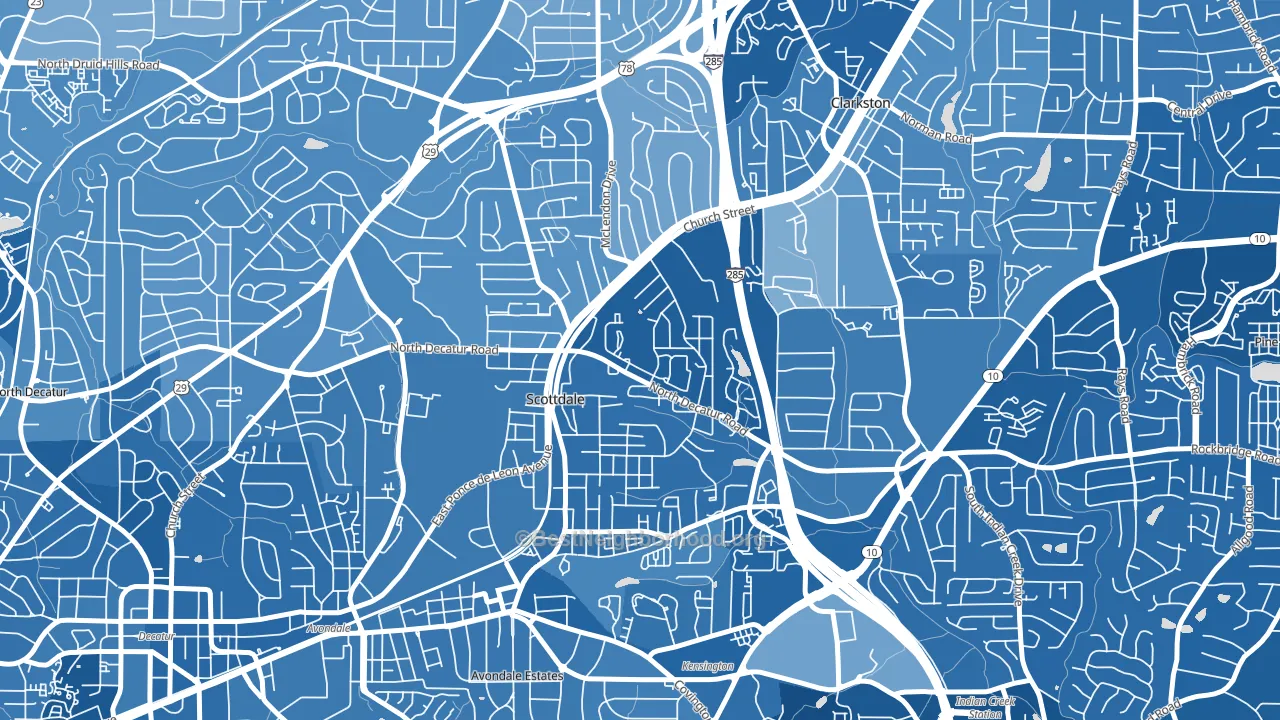 30079, GA block-group political-lean map