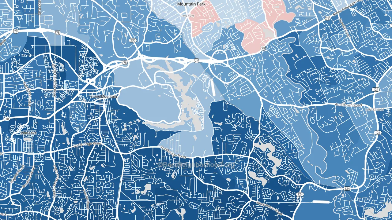 30087, GA block-group political-lean map