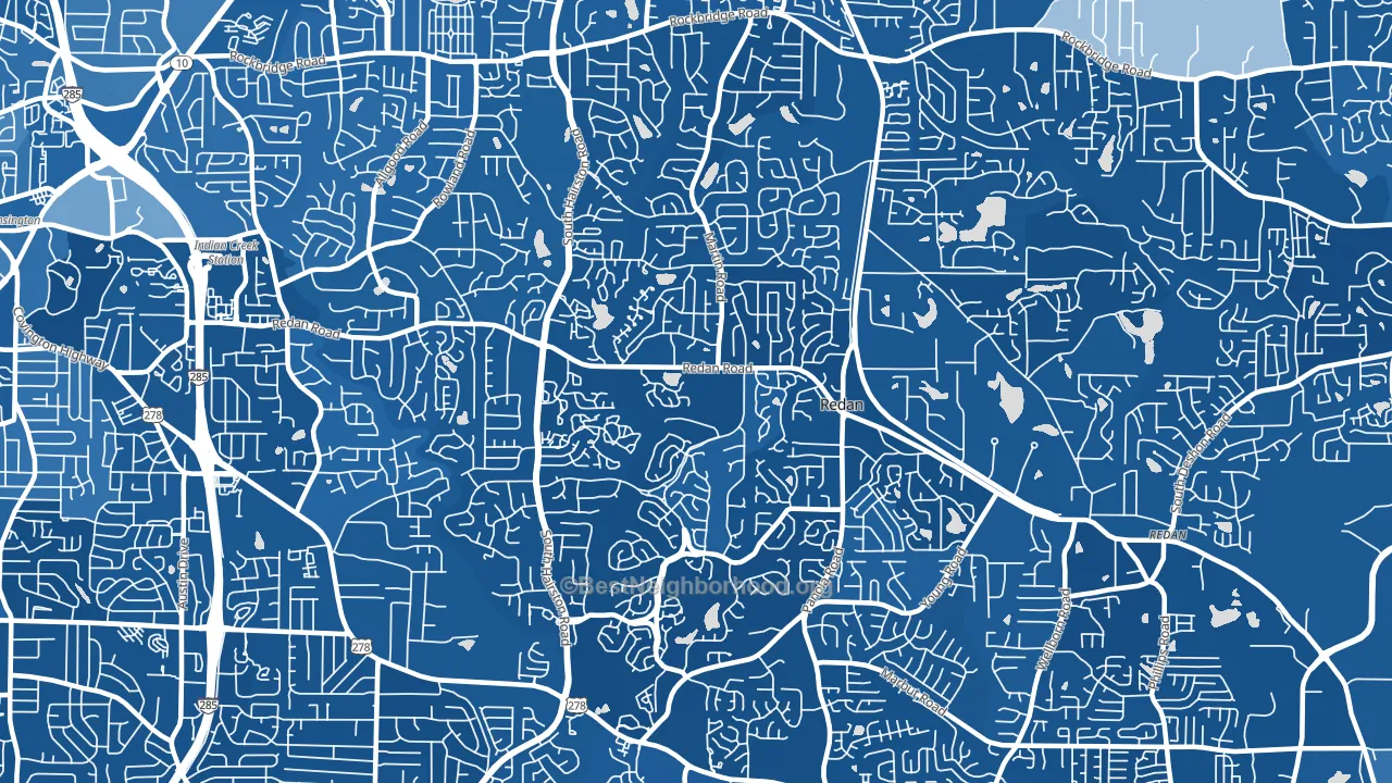 30088, GA block-group political-lean map