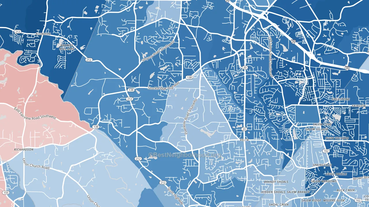 30094, GA block-group political-lean map