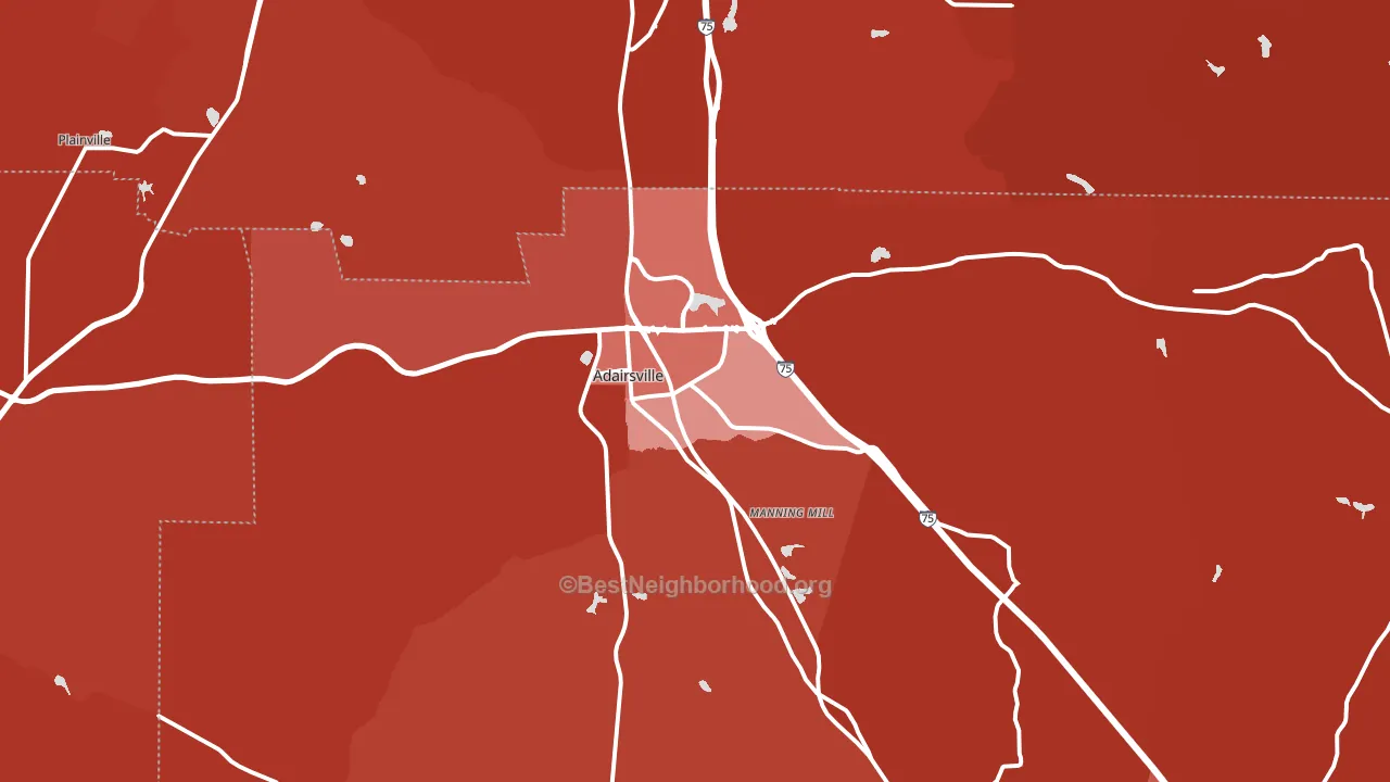30103, GA block-group political-lean map