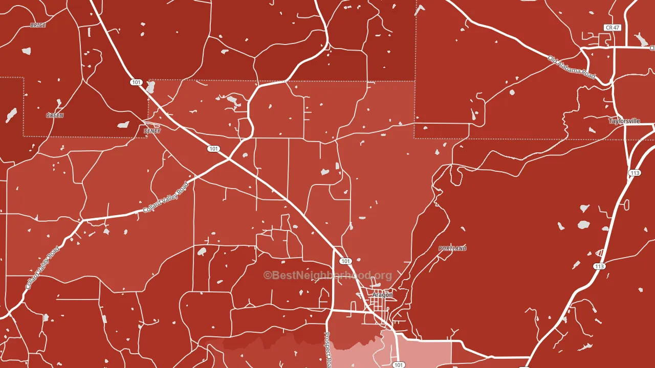 30104, GA block-group political-lean map