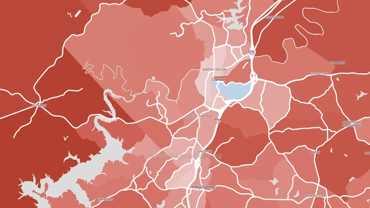 30114, GA block-group political-lean map