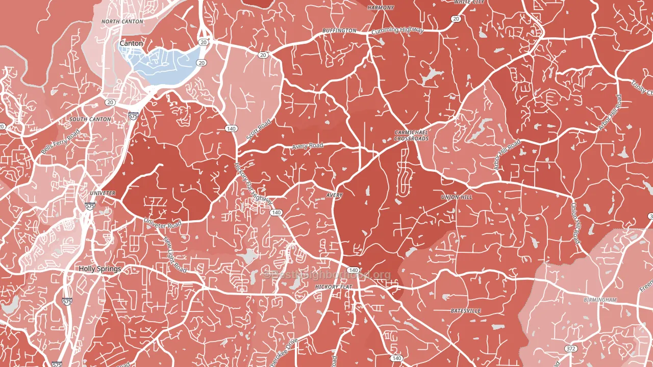 30115, GA block-group political-lean map