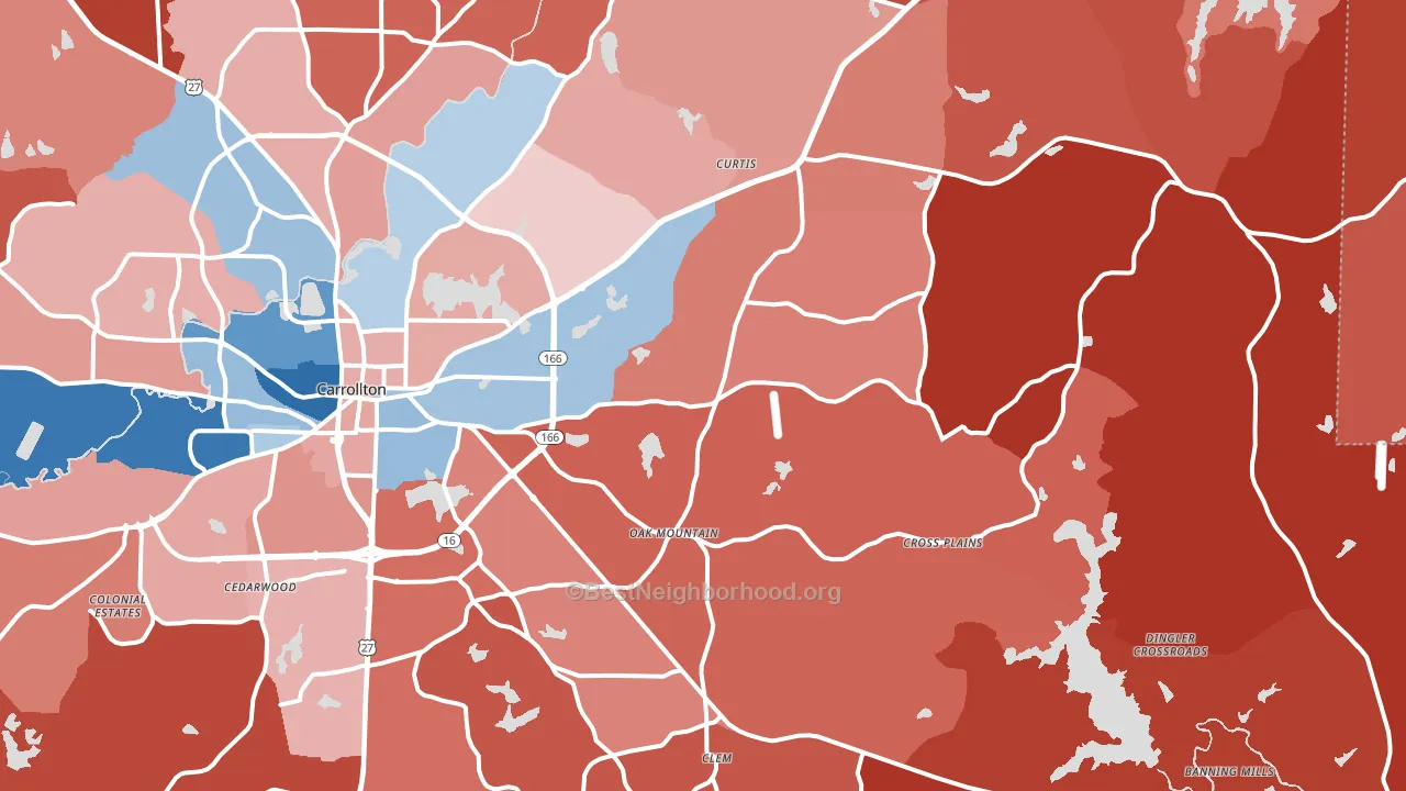 30116, GA block-group political-lean map