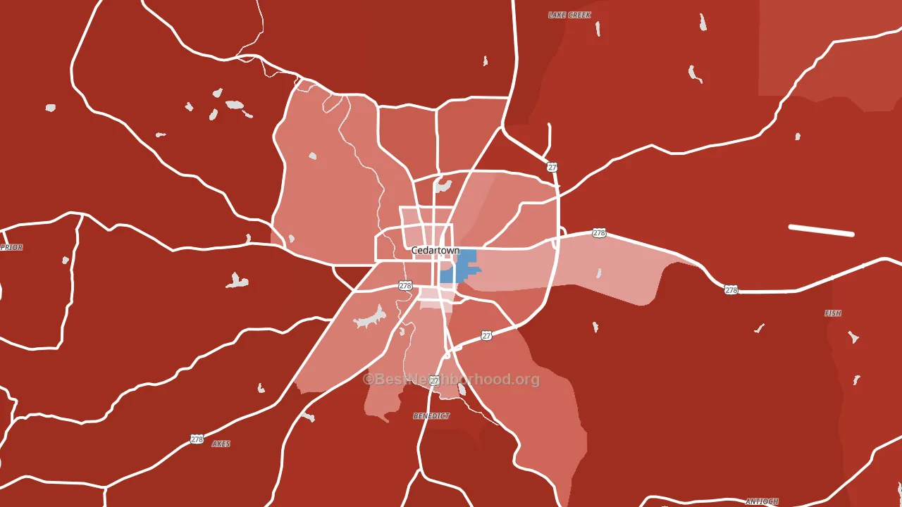 30125, GA block-group political-lean map