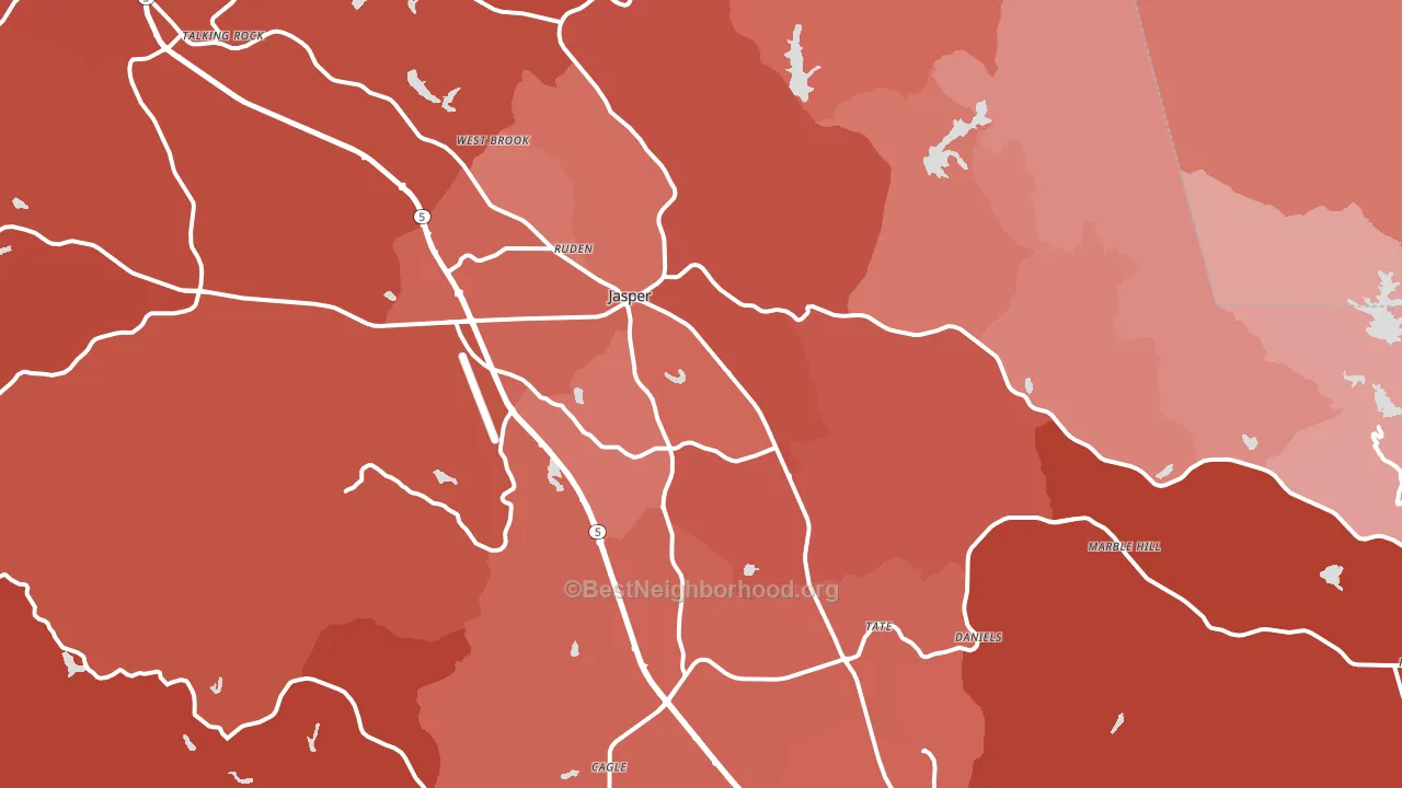 30143, GA block-group political-lean map