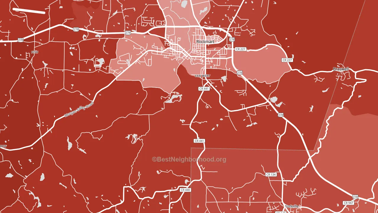 30153, GA block-group political-lean map