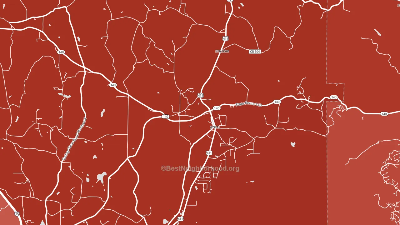 30171, GA block-group political-lean map