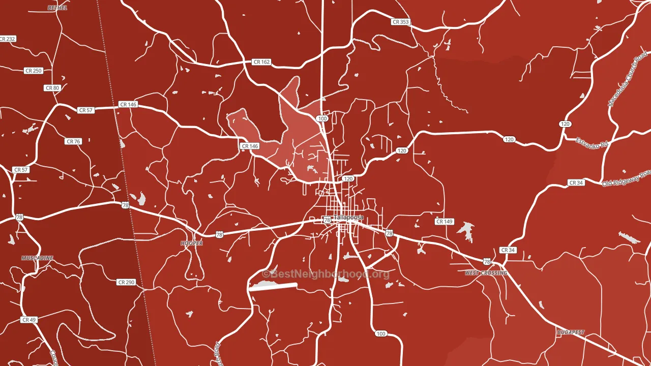 30176, GA block-group political-lean map