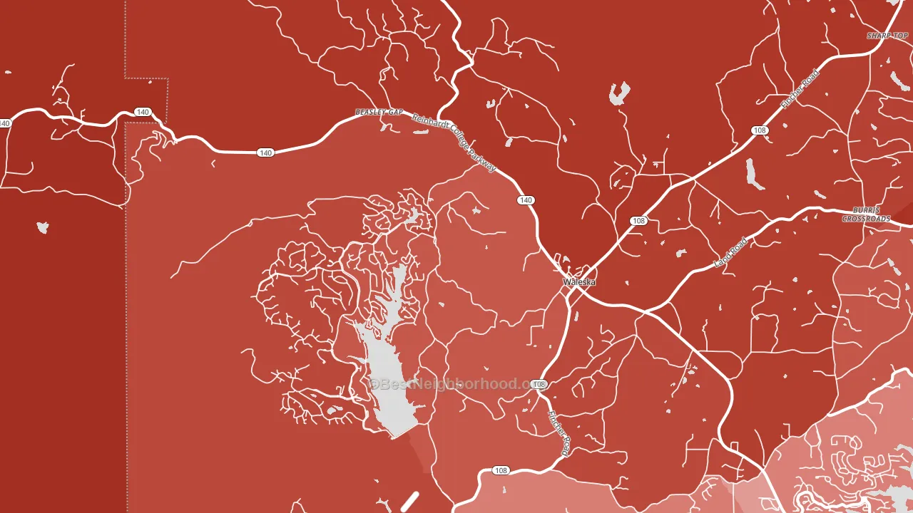 30183, GA block-group political-lean map