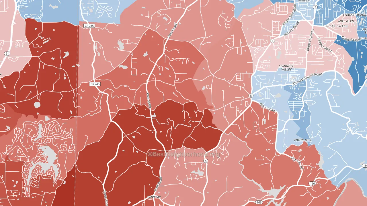 30187, GA block-group political-lean map